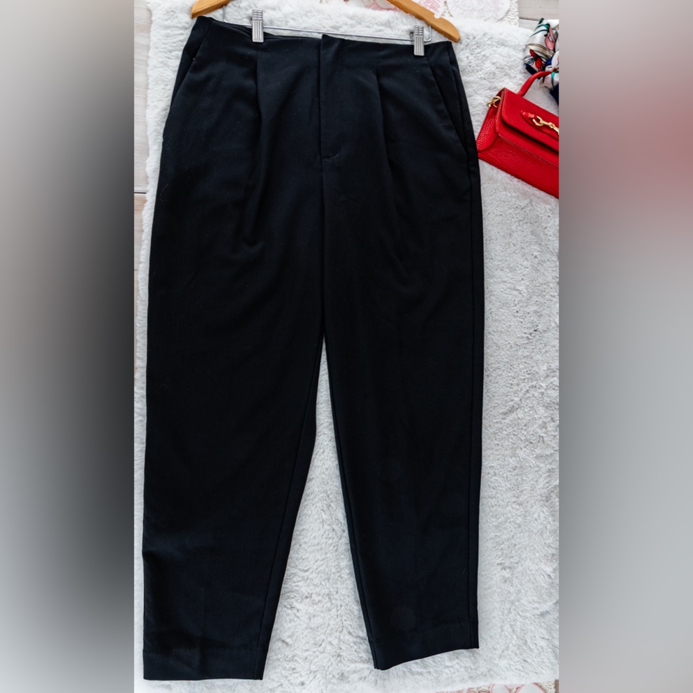 A New Day Black Pleated Ankle Pants Size 12 | Workwear Career Office